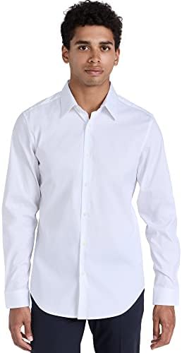 Amazon.com: Theory Men's Sylvain Good Cotton Shirt, Olympic, XS